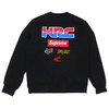 Supreme × Honda × Fox Racing 19FW Crewneck BLACK画像