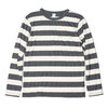 Velva Sheen Wide Border VeeckTee Off White x Charcoal 161379画像