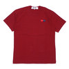 PLAY COMME des GARCONS MENS 2HEART TEE BURGUNDY画像