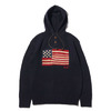POLO RALPH LAUREN FLAG HOODIE-LONG SLEEVE-SWEATER NAVY画像