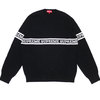 Supreme 19FW Logo Stripe Knit Top BLACK画像