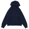 Supreme 19FW Micro Logo Hooded Sweatshirt NAVY画像
