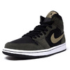 NIKE (WMNS) AIR JORDAN 1 MID BLACK/TROOPER/SEQUIA/BLACK BQ6472-030画像