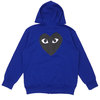 PLAY COMME des GARCONS MENS JERSEY BLACK HEART ZIP HOODIE BLUE画像