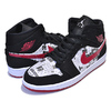 NIKE AIR JORDAN 1 MID SE NEWSPAPER AIR TIMES black/gym red-white 852542-061画像