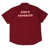 Supreme 19FW Gods Favorite S/S Work Shirt BURGUNDY画像