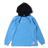 Champion L/S HOODED T-SHIRT SAXE C3-M414-320画像