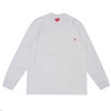 Supreme 19FW L/S Pocket Tee WHITE画像