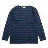 BURGUS PLUS L/S Heavy Weight Indigo Basque Shirt Stripe Indigo HBP-005ID画像