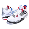 NIKE AIR JORDAN 4 RETRO (GS) WHAT THE 4 white/military blue-fire red 408452-146画像