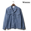 Workers Fatigue Shirt, Blue Chambray,画像