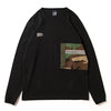 APPLEBUM BIG SIDE POCKET L/S Tee BLACK画像
