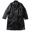 Schott 568US LEATHER CHESTER COAT BLACK画像