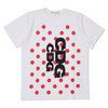 COMME des GARCONS GIRL RED DOT LOGO TEE WHITE画像