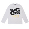 CDG COMME des GARCONS 2020 LOGO L/S T-SHIRT WHITE画像