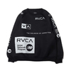 RVCA ALL OVER RVCA CREW BLACK AJ042005-BLK画像