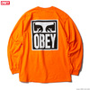 OBEY BASIC LONG SLEEVE TEE "OBEY EYES ICON" (SAFTEY ORANGE)画像