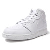 NIKE AIR JORDAN 1 MID GS WHITE/WHITE/WHITE 554725-126画像