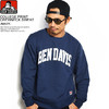 BEN DAVIS COLLEGE PRINT CREWNECK SWEAT -NAVY- C-0380035画像