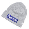 Supreme 19FW New Era Box Logo Beanie GRAY画像
