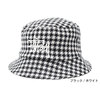 STUSSY Big Logo Check Plaid Bucket Hat 132963画像