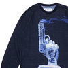 NEIGHBORHOOD x EGUAG 19AW BOOZE.COLT/C-KNIT.LS NAVY 192IWGGN-KNM01S画像