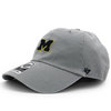 '47 Brand MICHIGAN WOLVERINES CLEAN UP STRAPBACK GREY C-RGW28GWS-SM画像