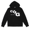 COMME des GARCONS LOGO HOODIE BLACK画像