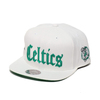 Mitchell & Ness Old English Snap Back - B.Celtics WHITE 6HSSEF18025-BCE画像
