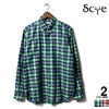 SCYE BASICS PLAID COTTON OXFORD B.D. COLLAR SHIRT 5120-31506画像
