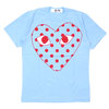 PLAY COMME des GARCONS MENS OUTLINE DOT HEART TEE LIGHT BLUE画像