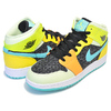 NIKE AIR JORDAN 1 MID SE(GS) St.Patrick Day black/aurora green-opti yellow BQ6931-037画像
