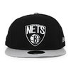 NEW ERA BROOKLYN NETS 9FIFTY SNAPBACK BLACK GREY NR70353366画像