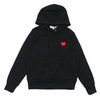 PLAY COMME des GARCONS LADYS JERSEY RED HEART PULLOVER PARKA BLACK画像