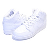 NIKE AIR JORDAN 1 MID (GS) white/white-wht 554725-126画像