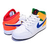 NIKE AIR JORDAN 1 MID (GS) white/court purple 554725-128画像