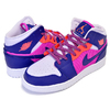 NIKE AIR JORDAN 1 MID (GS) rire pink/regency purple 555112-602画像
