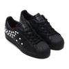 adidas SUPERSTAR W CORE BLACK/FOOTWEAR WHITE/SCARLET FV3343画像