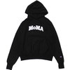 Champion × MoMA Reverse Weave Hoodie BLACK画像