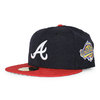 NEW ERA ATLANTA BRAVES 1996 WORLD SERIES 59FIFTY NAVY RED FUF68294画像