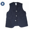 POST OVERALLS P/C TYPEWRITER ROYAL TRAVELER VEST navy 1512画像