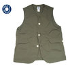 POST OVERALLS 1512 P/C TYPEWRITER ROYAL TRAVELER VEST olive画像