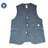 POST OVERALLS 1512 CHAMBRAY ROYAL TRAVELER VEST画像