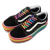 VANS GLITTER OLD SKOOL STACKED BLACK/RAINBOW VN0A4U15WW1画像