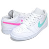 NIKE AIR JORDAN 1 LOW white/multi-color-light aqua CW7033-100画像