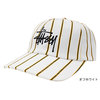 STUSSY Big Logo Striped Low Pro Cap 131926画像