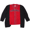 AWESOME BOY × Ichiryu made Remake Baseball Long Coat RED BLACK画像