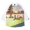 APPLEBUM Pool Skate Raglan 3/4 Sleeve Tee WHITE画像