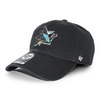 '47 Brand SAN JOSE SHARKS CLEAN UP STRAPBACK CAP BLACK H-RGW22GWS-BK画像