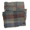DAPPER'S Gingham Check Stole by V-FRAAS NAVY BLUE LOT1381画像